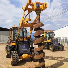 宁夏植树打坑机合金钻尖与越野叉车打桩机 现代建筑工程机械的深度应用